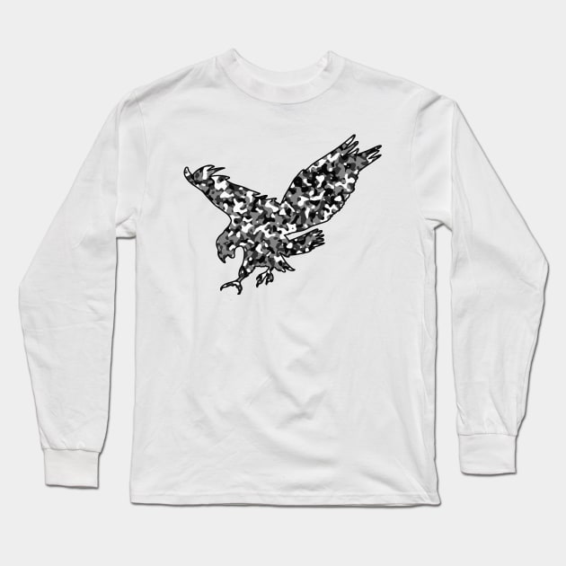 Schnee Muster Tarnfarben Style Long Sleeve T-Shirt by Destroyed-Pixel